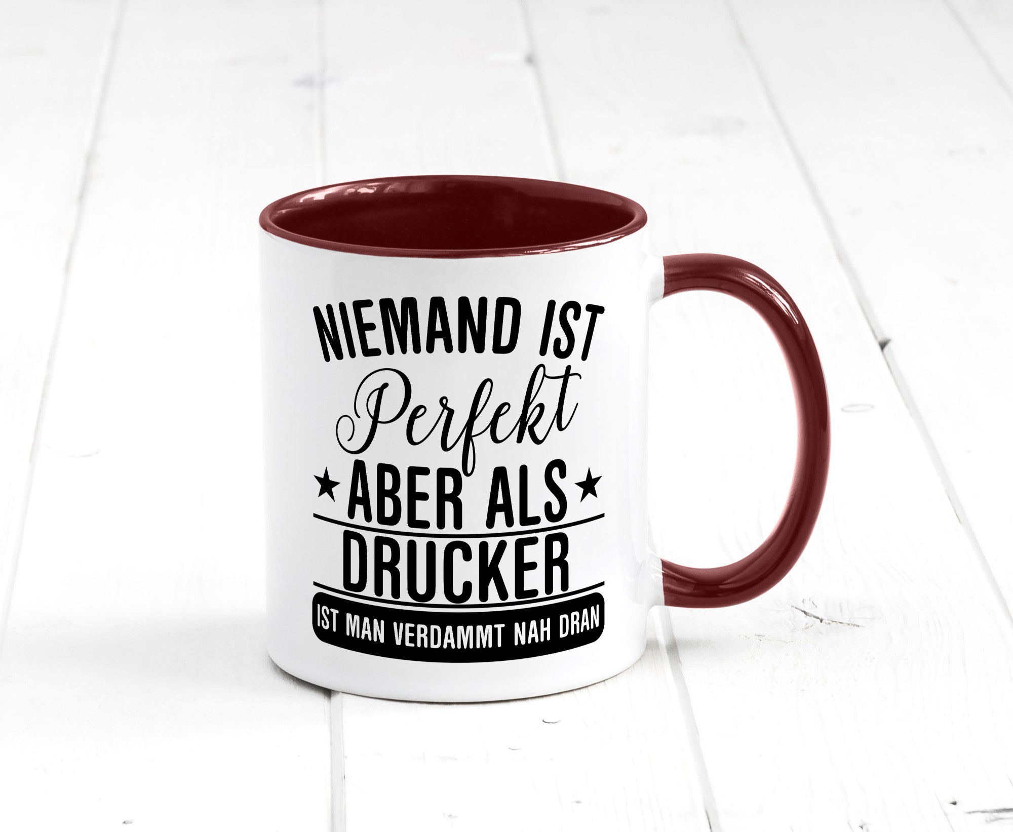 Verdammt nah dran: Drucker | Druckerei Print Medien lustig Humor Geschenkidee