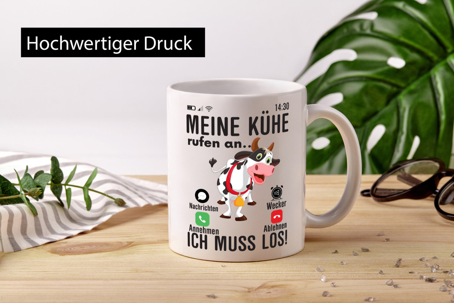 Meine kühe rufen an | Landwirt Bauer Kuhliebhaber Humor Geschenkidee Tasse