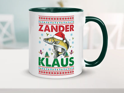 Zander Klaus | Ugly Christmas Angler Angeln v2 Geschenk Humor Geschenkidee Tasse