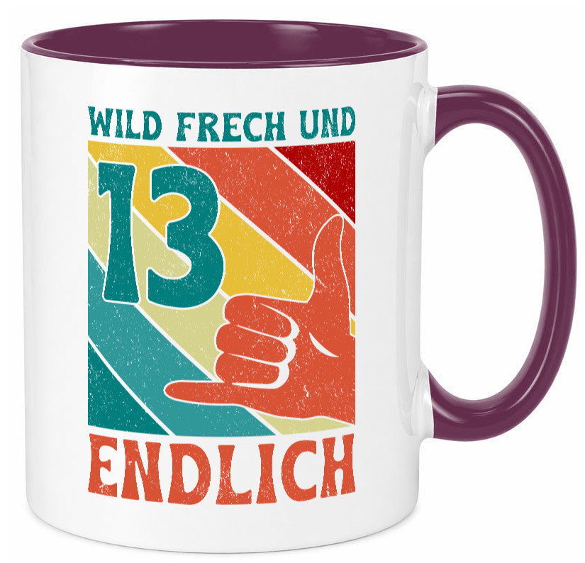 13. Geburtstag | 13 Jahre Wild und Frech Humor Geschenkidee Tasse