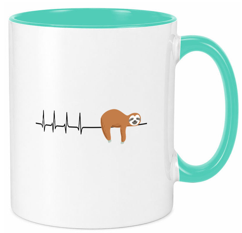 Herzschlag Faultier | Faulheit Morgenmuffel faul Humor Tierliebhaber