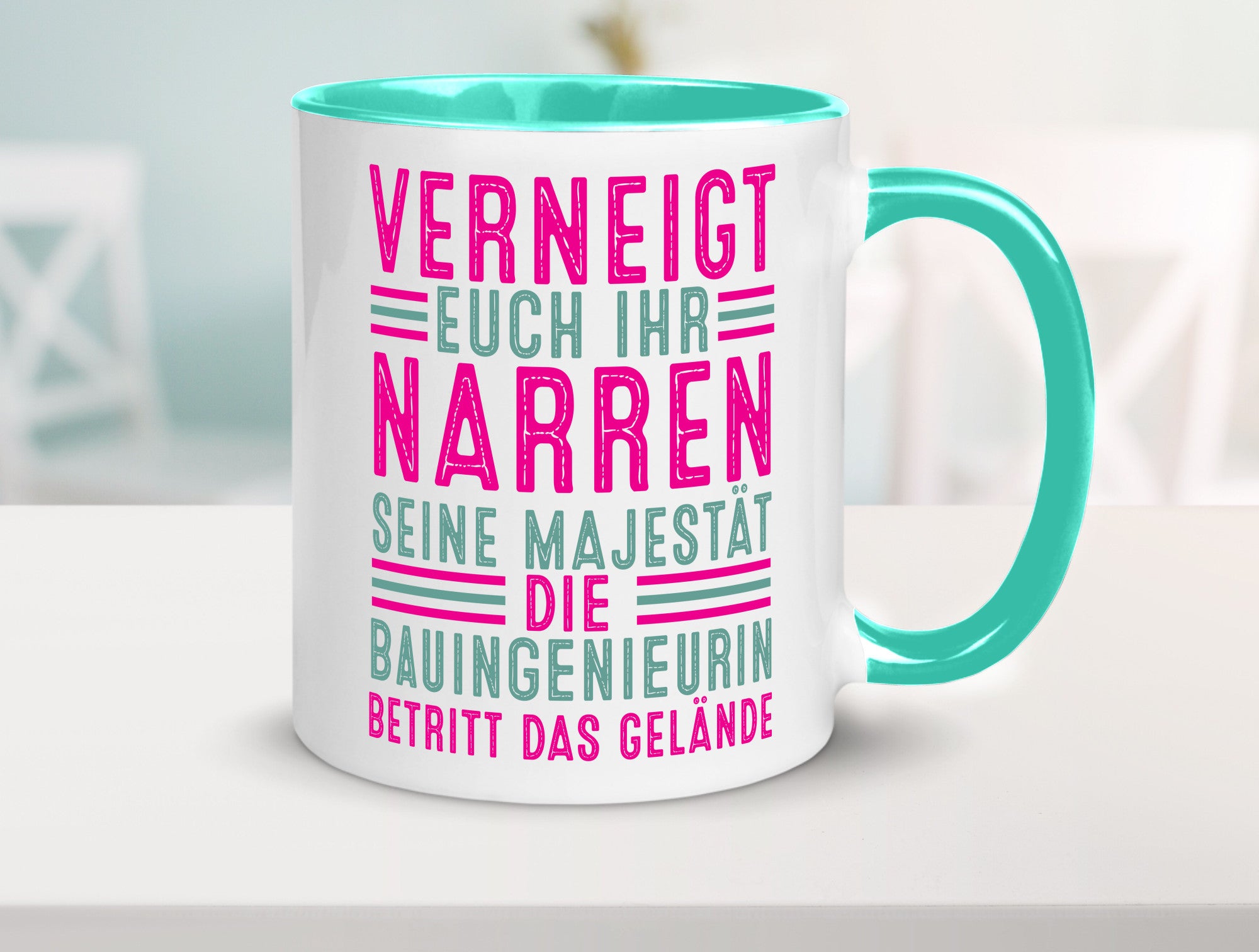 Verneigt euch: Bauingenieurin | Ingenieurin Geschenkidee Humor Tasse