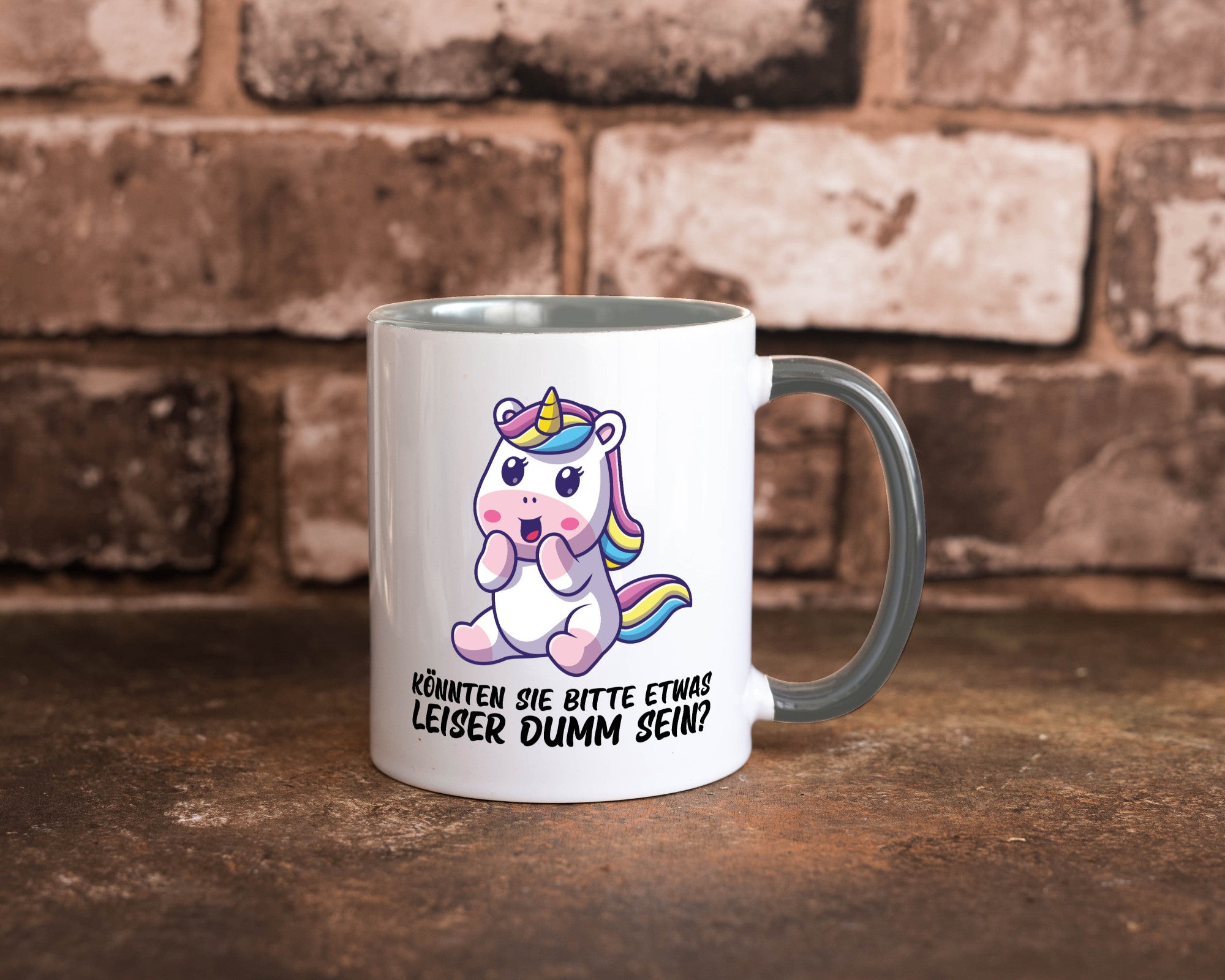 Bitte etwas leiser dumm sein | Dummheit süßes Einhorn Geschenk Humor