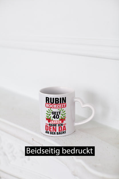 Rubin Hochzeit | 40 Jahre Verheiratet Humor Geschenkidee Tasse