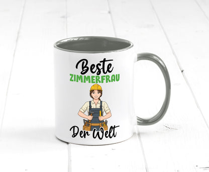 Beste Zimmerfrau| Holzbau | Handwerkerin v2 Geschenk Humor Geschenkidee
