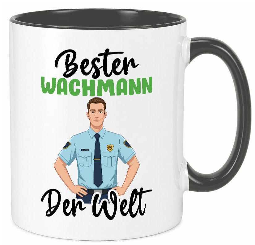 Bester Wachmann | Wachpersonal Nachtwächter v2 Geschenk Humor Geschenkidee Tasse