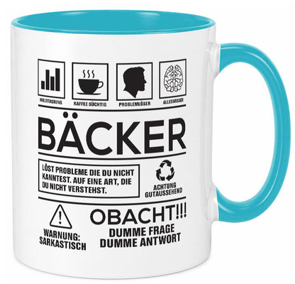Achtung Probleme Bäcker | Bäckerei Backen Konditor Geschenk Humor Geschenkidee