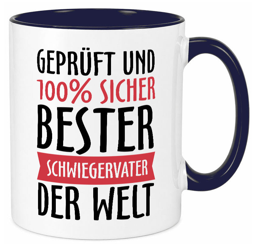 Bester Schwiegervater Geschenk Familie Geschenkidee lustiger Spruch Tasse