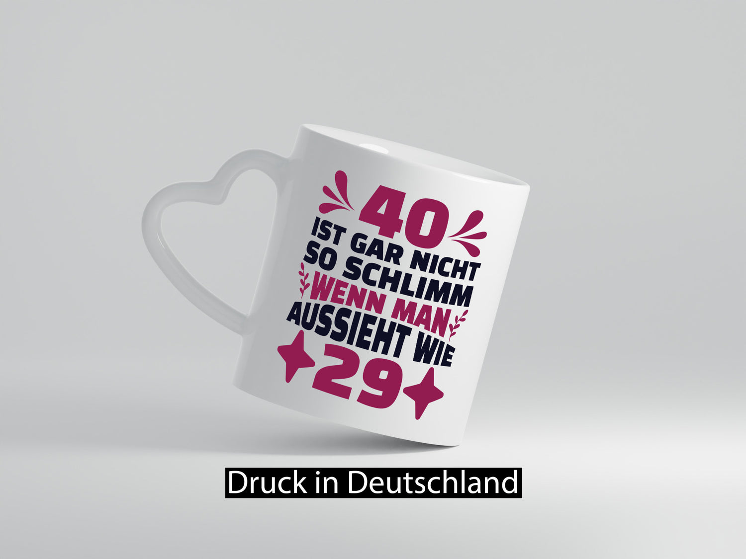 40 ist gar nicht schlimm | 40. Geburtstag Jung aussehen Geschenkidee Humor Tasse