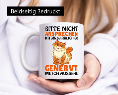 Bitte nicht Ansprechen lustig Humor Geschenkidee Geschenk Tasse