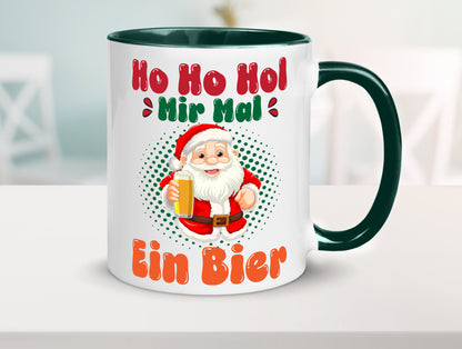 Ho mir mal ein Bier | Ugly Christmas Trinken v2 Geschenkidee Humor Tasse