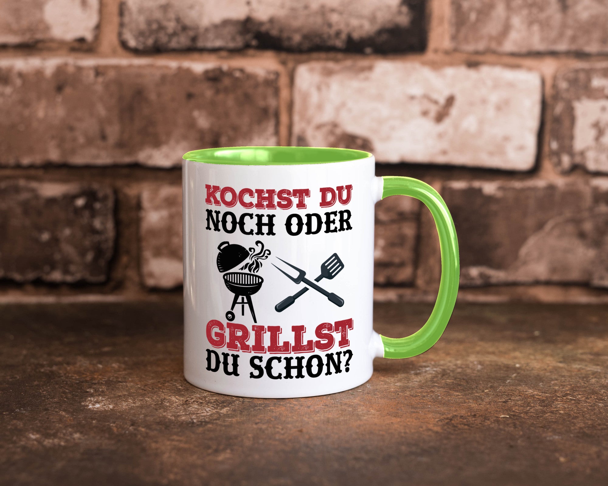 Grillst du schon? | Spruch Tasse Grillen Männer Geschenkidee Humor