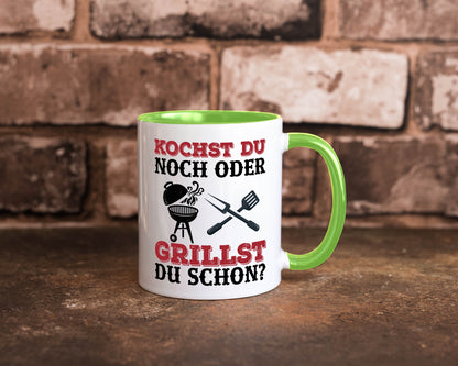 Grillst du schon? | Spruch Tasse Grillen Männer Geschenkidee Humor