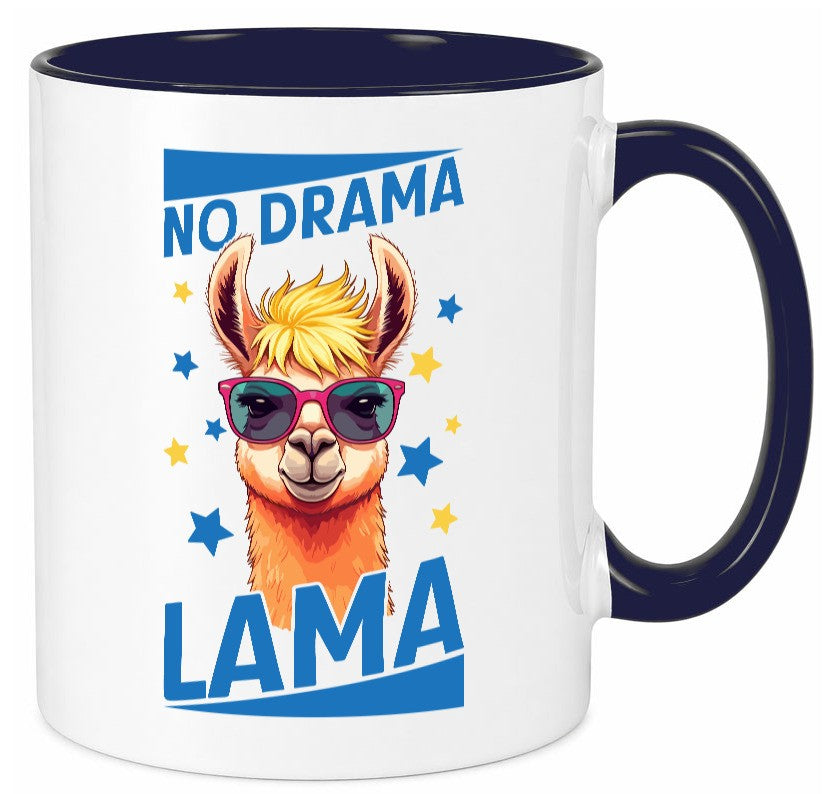No Drama Lama | Alpaka mit Sonnenbrille Geschenk Humor Geschenkidee lustiger Tasse