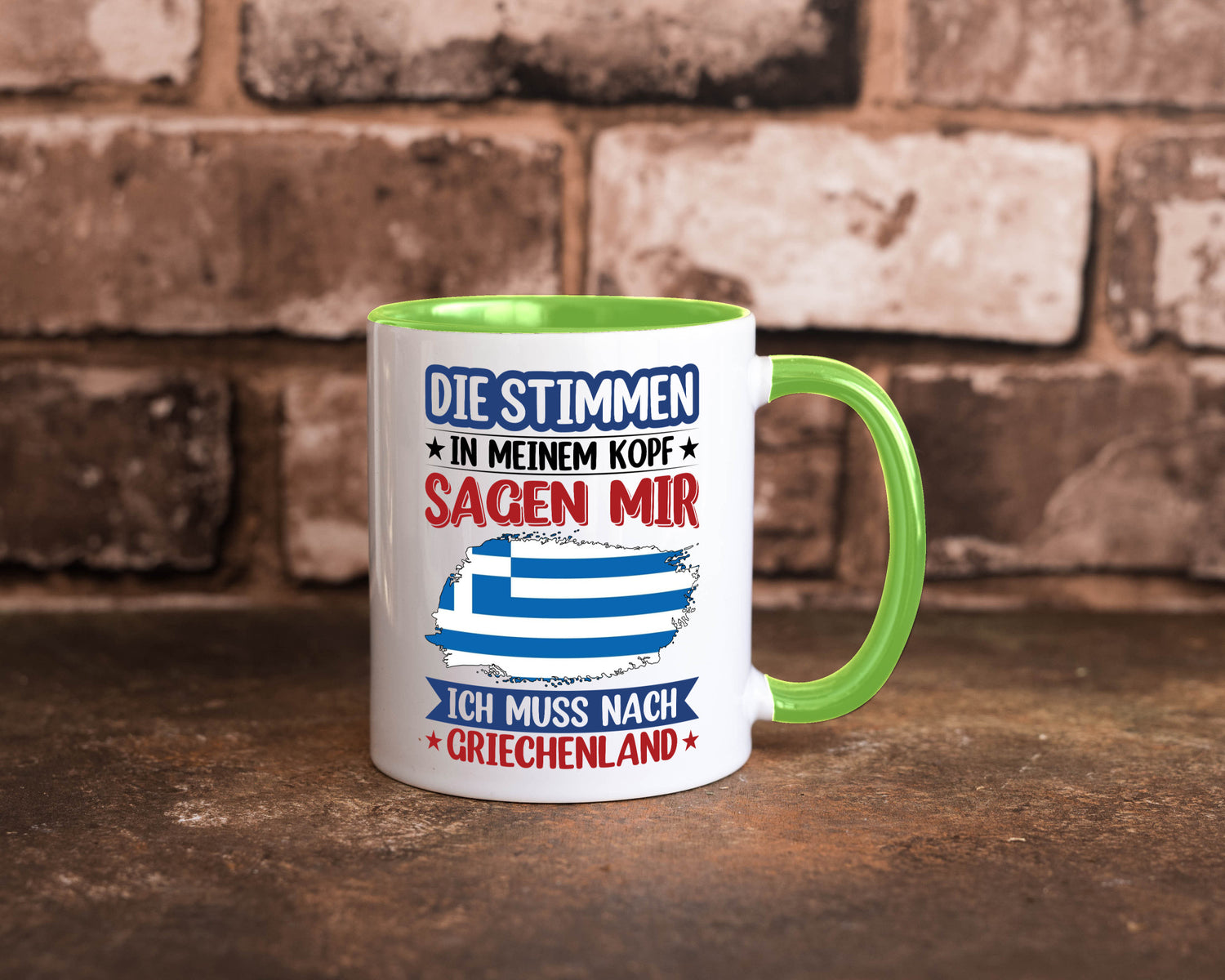Griechenland | Urlaub Stimmen in meinem Kopf Traumland Humor Geschenkidee Tasse