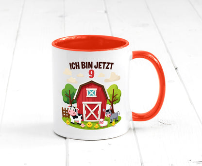 9. Geburtstag | 8 Jahre Bauernhof und Tiere Humor Geschenkidee Tasse