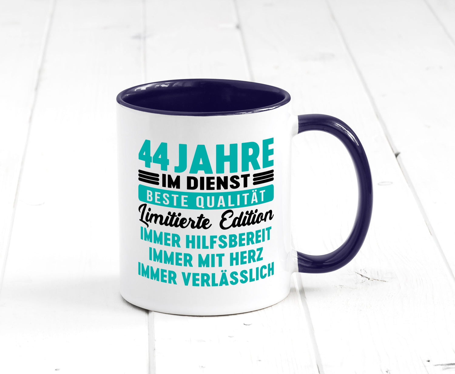 44 Jahre im Dienst | Jubiläum Arbeit v5 lustig Kollegen Büro Geschenk Tasse