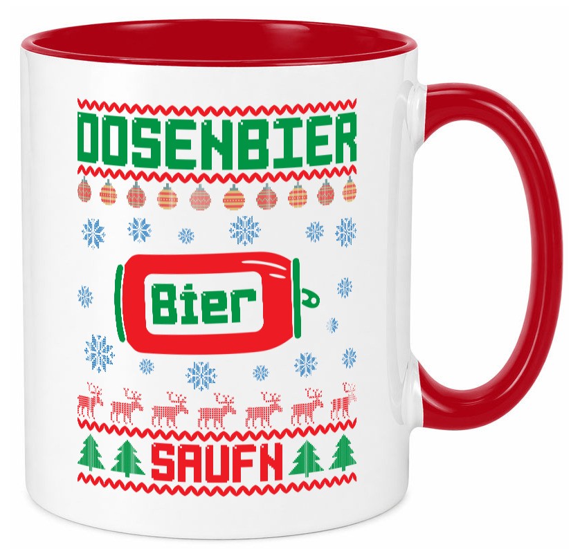 Dosenbier Saufn | Ugly Christmas Weihnachten Humor Geschenkidee Tasse