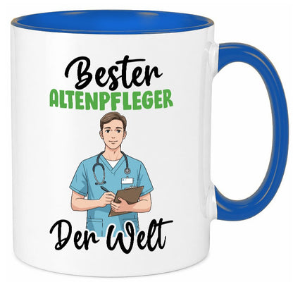 Bester Altenpfleger | Pflegepersonal lustiger Spruch Geschenk Humor Tasse