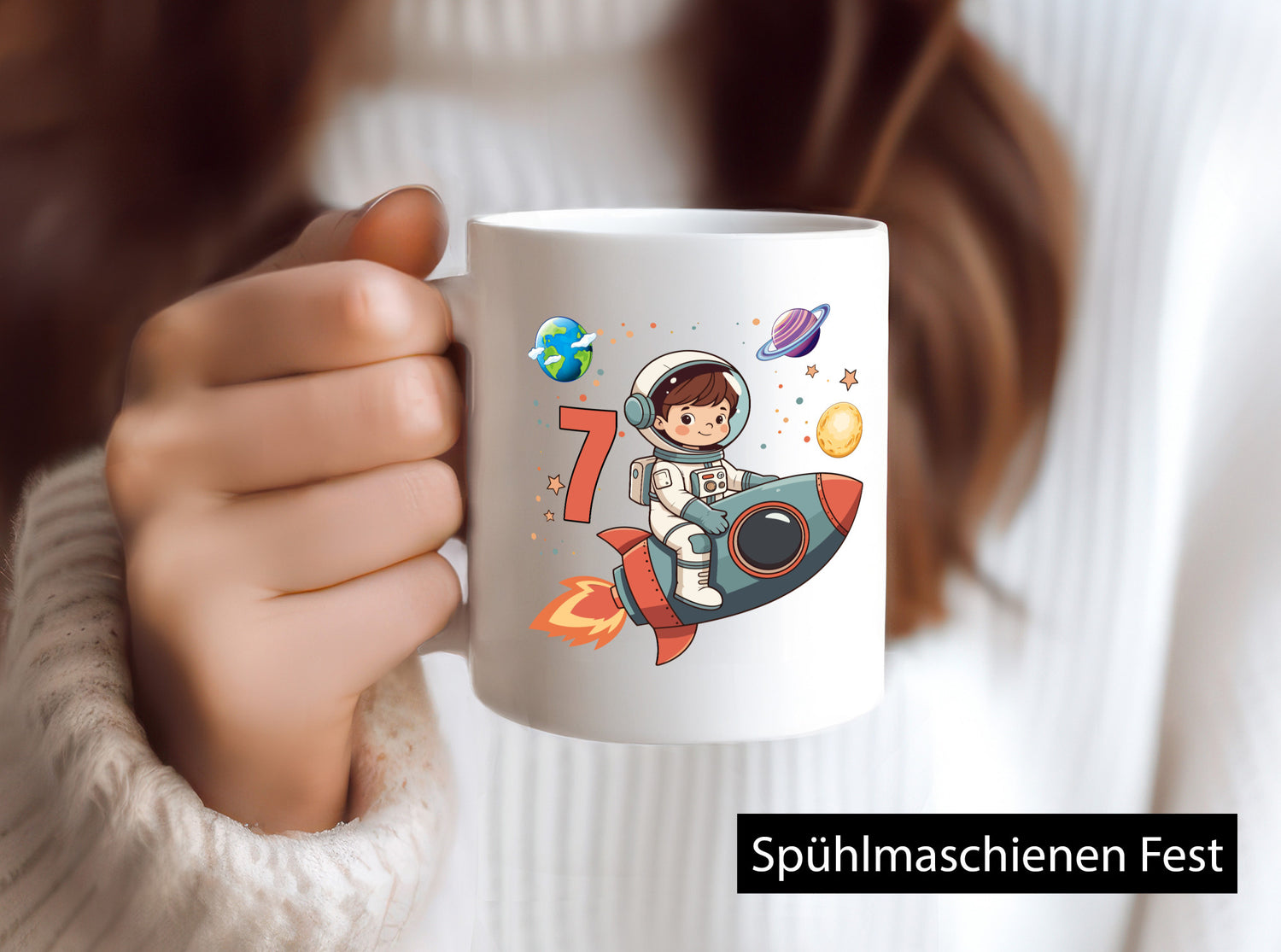 7. Geburtstag | 7 Jahre Astronaut Weltraum Geschenk Geschenkidee lustiger