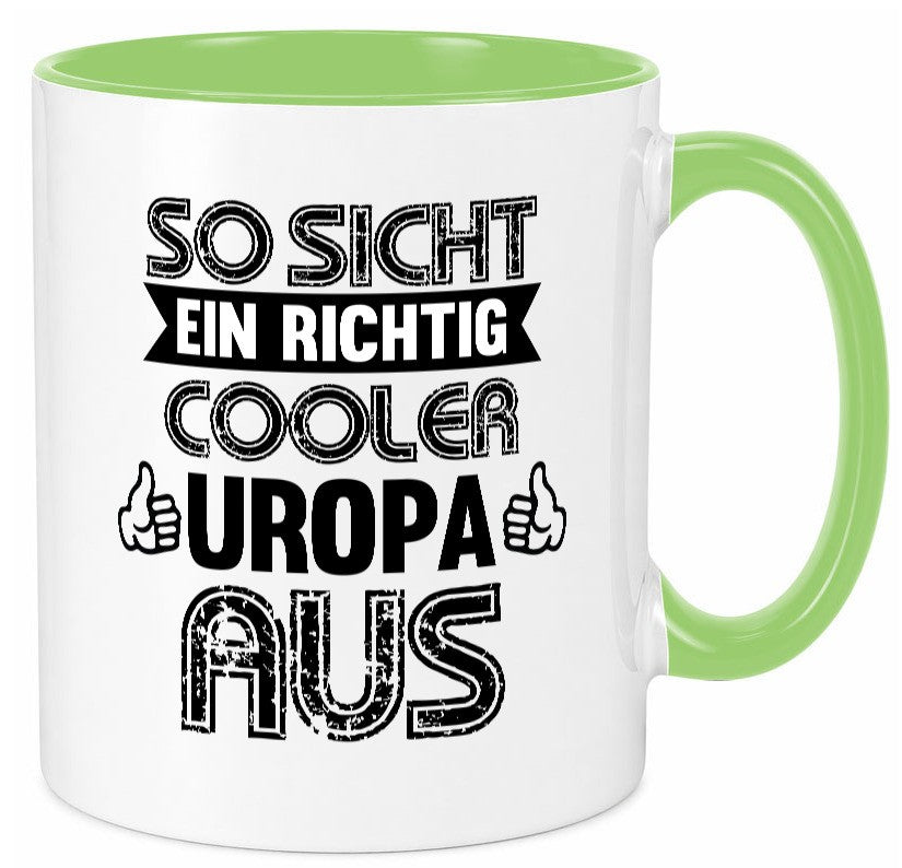 So sieht ein cooler uropa aus | Enkel lustiger Spruch Geschenk Familie Tasse