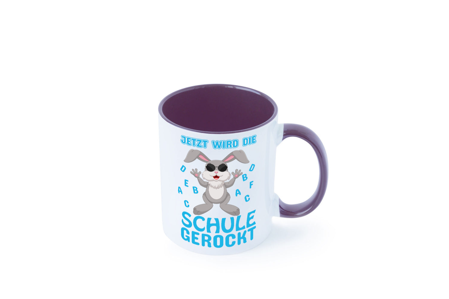 Schule wird gerockt | Schulbeginn Tasse cooler Hase lustiger Spruch Geschenk