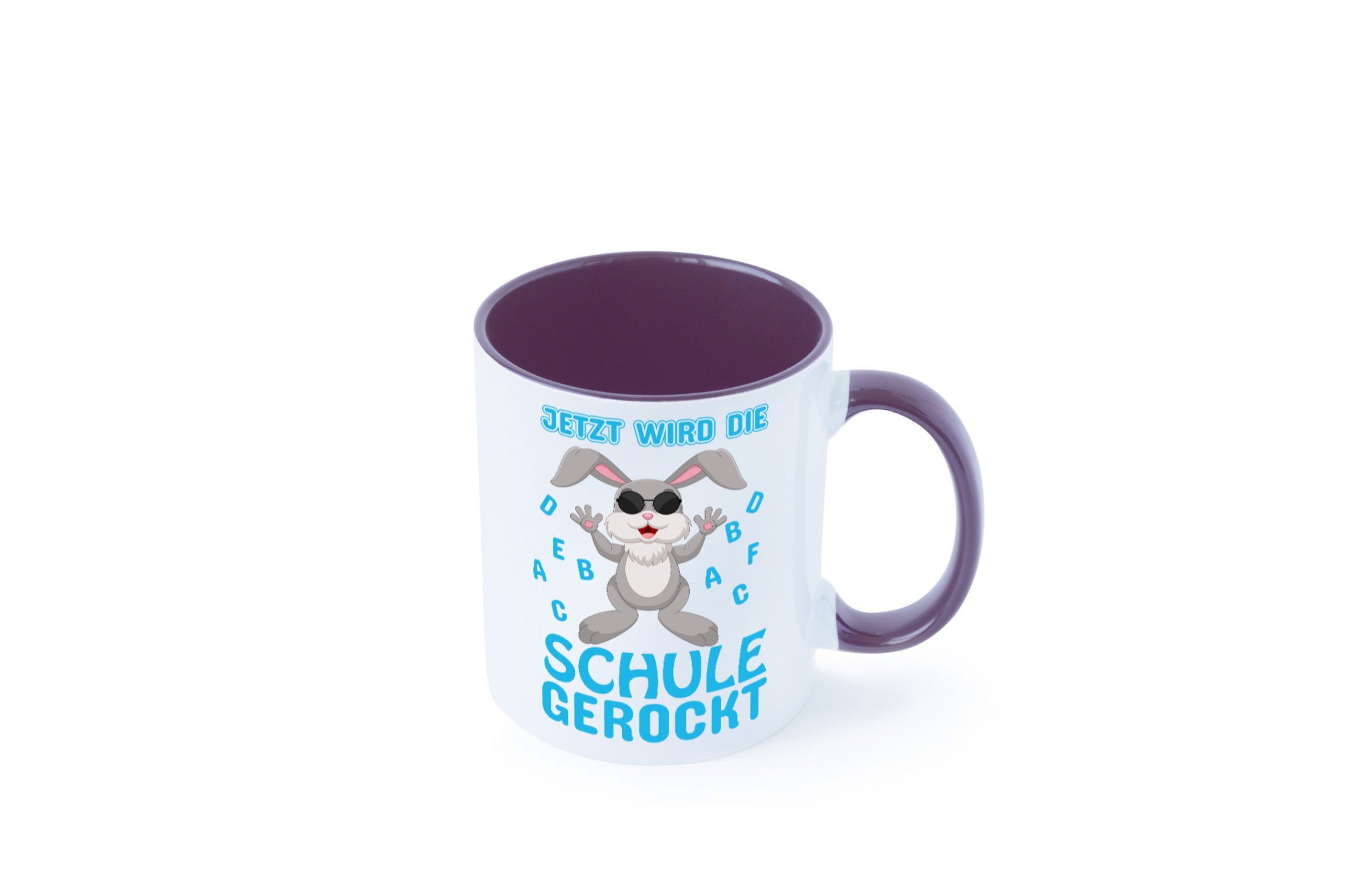 Schule wird gerockt | Schulbeginn Tasse cooler Hase lustiger Spruch Geschenk