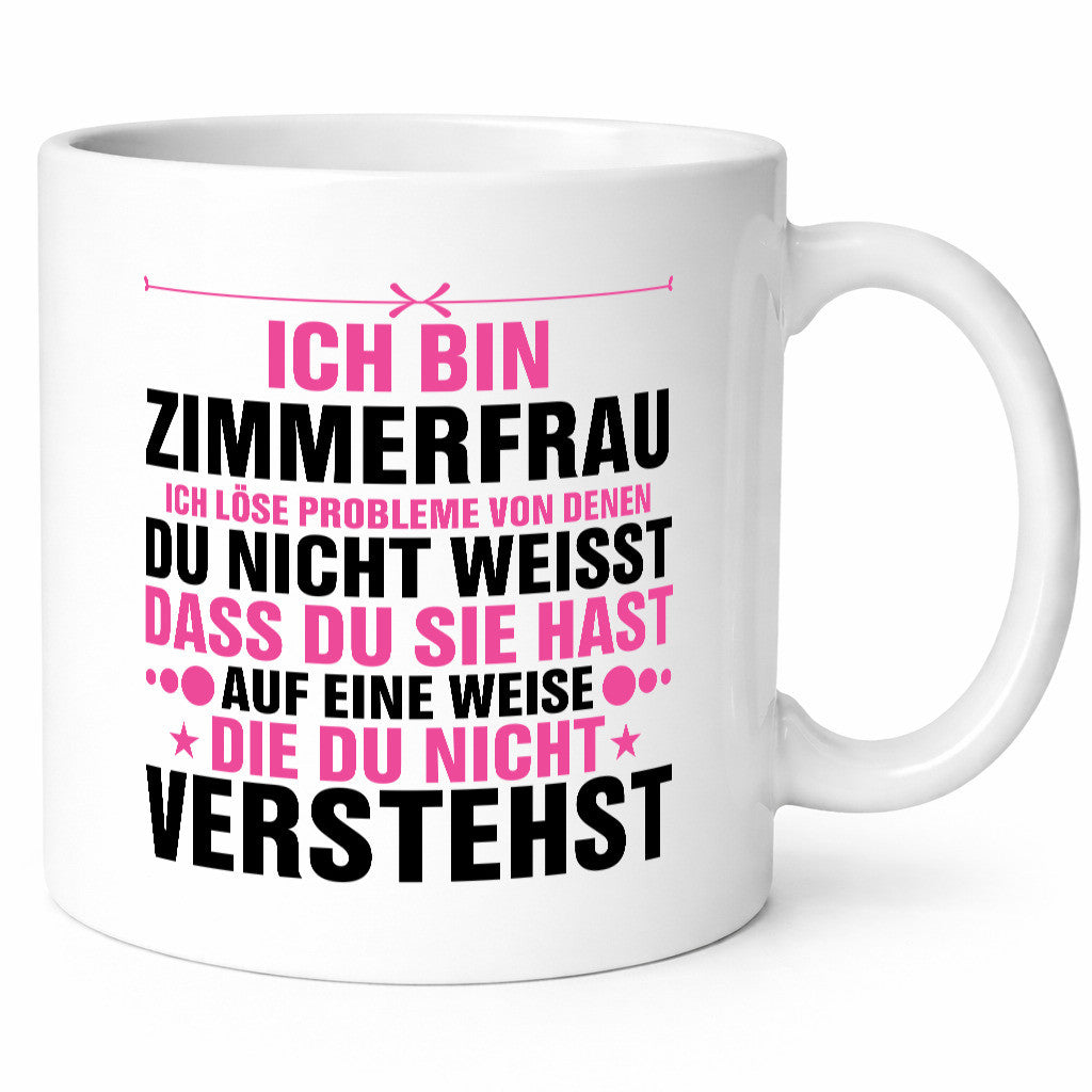 Löse Probleme: Zimmerfrau| Holzbau | Handwerkerin Geschenk Humor Geschenkidee