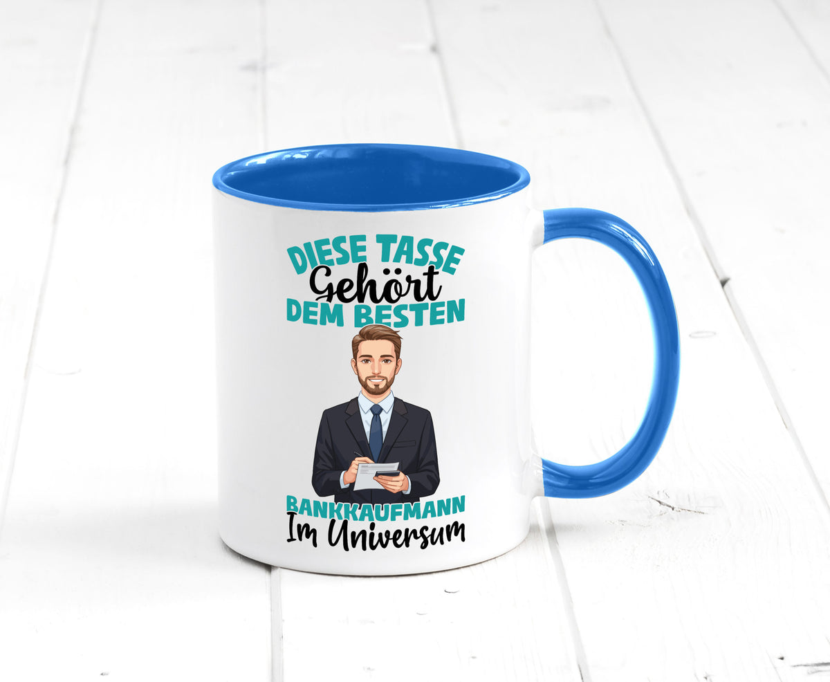 Im Universum: Bankkaufmann | Kaufmann Bank Kaufleute Geschenkidee Humor Tasse