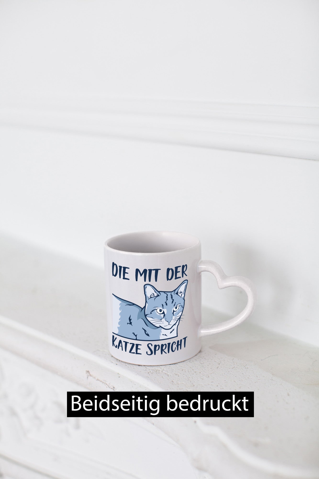 Die mit der Katze spricht | Humor Tierliebhaber Geschenkidee Tasse
