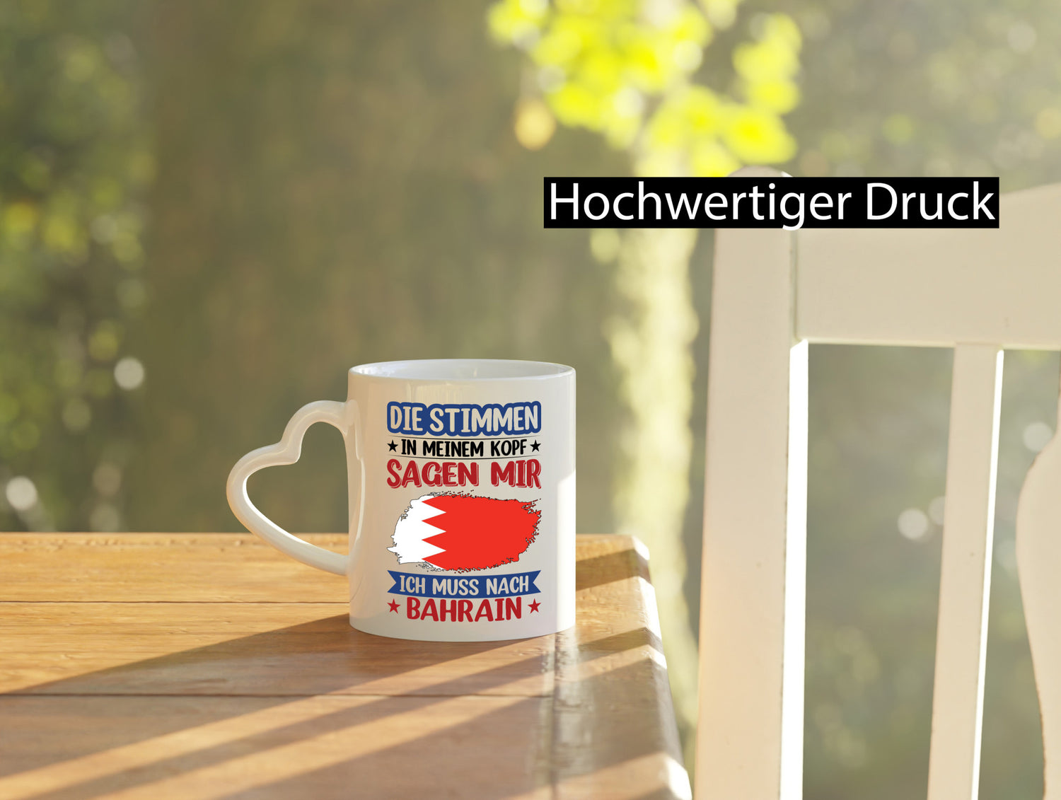 Bahrain | Urlaub Stimmen in meinem Kopf Traumland Humor Geschenkidee Tasse
