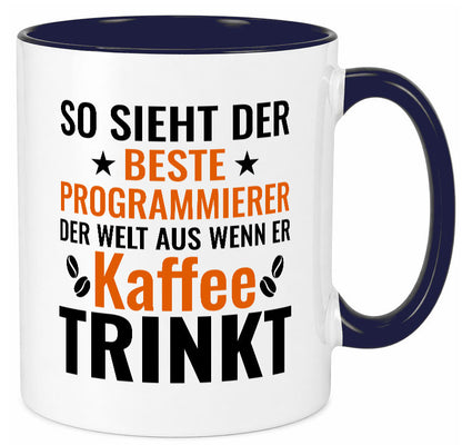 Kaffee trinkt: Programmierer | Software Entwickler Geschenkidee Humor Tasse