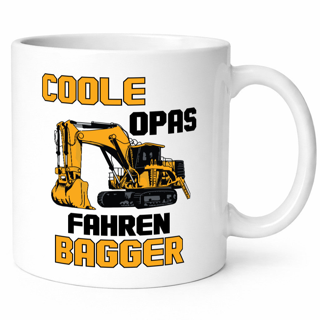 Coole Opas fahren Bagger | Baggerfahrer Opa Geschenkidee Familie Humor Tasse