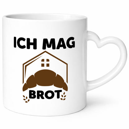 Ich mag Brot | Bäcker backen lustiger Spruch Geschenk Humor Geschenkidee Tasse