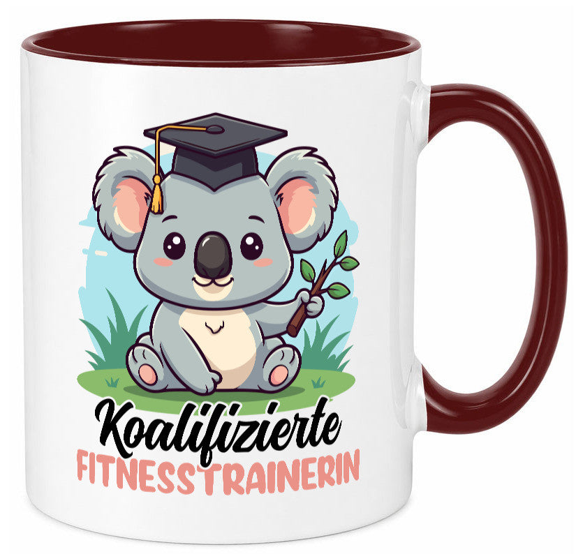 Koalifizierte Fitnesstrainerin | Trainerin Sport v2 Geschenkidee Humor Tasse