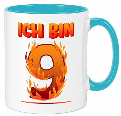 9. Geburtstag | 9 Jahre Drache lustiger Spruch Geschenk Geschenkidee Tasse