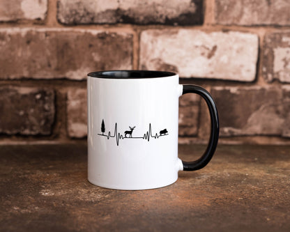 Jäger Herzschlag | Motiv Jagd Rotwild jagen Geschenkidee Humor Tasse