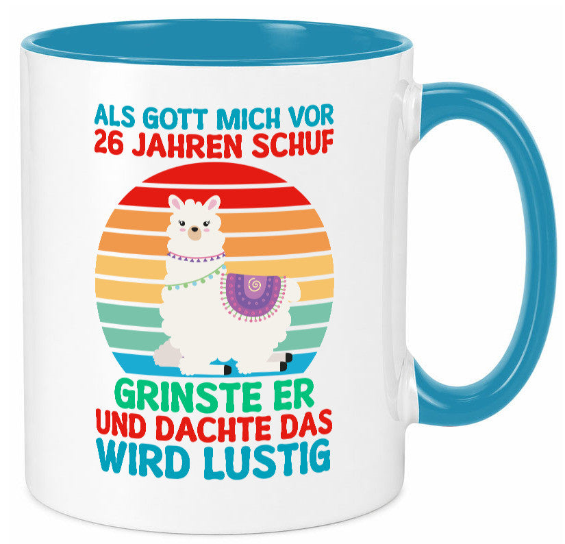 26. Geburtstag | 26 Jahre Gut Schuf mich Lama v2 lustiger Spruch Geschenk