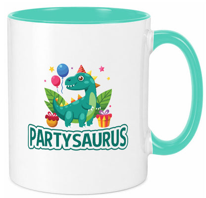 Partysaurus | Geburtstag Dinosaurier Luftballon Geschenkidee Humor Tasse