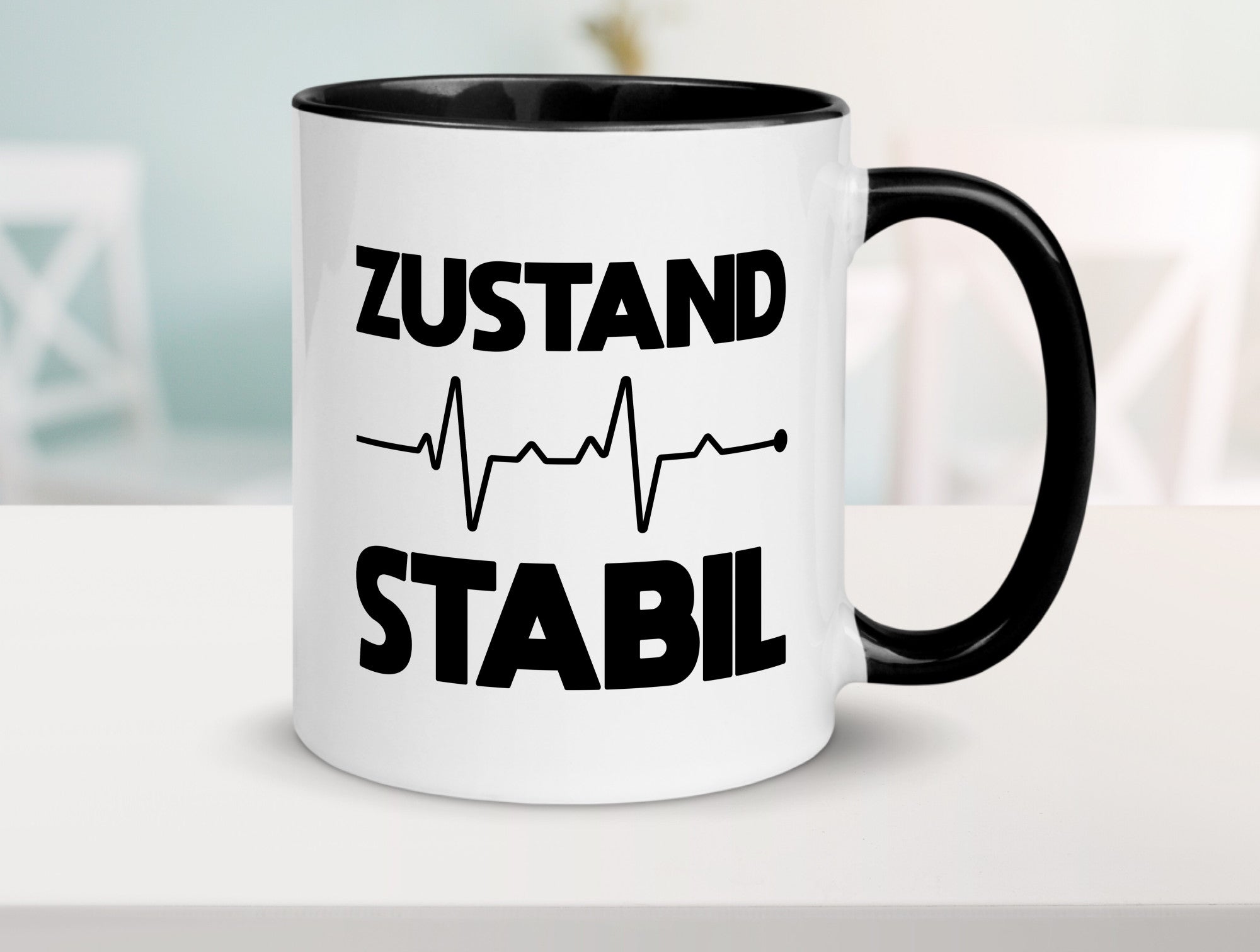 Zustand Stabil | Herzschlag Heartbeat lustiger Spruch Geschenk Humor