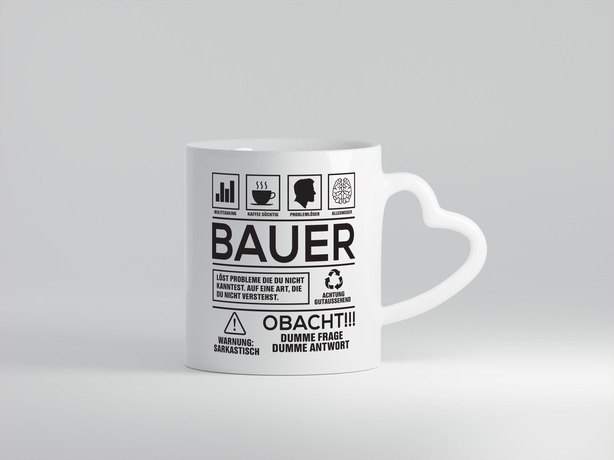 Achtung Probleme Bauer | Bauernhof Landwirtschaft Humor Geschenkidee Tasse