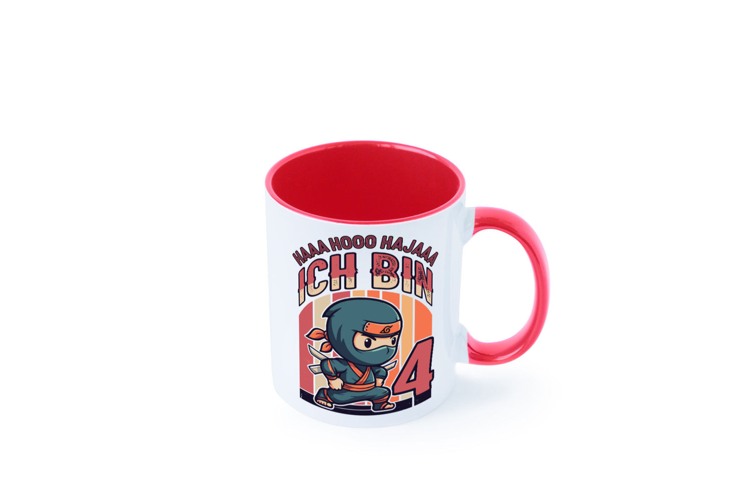 4. Geburtstag | Ninja Junge 4 Jahre lustiger Spruch Geschenk Geschenkidee Tasse