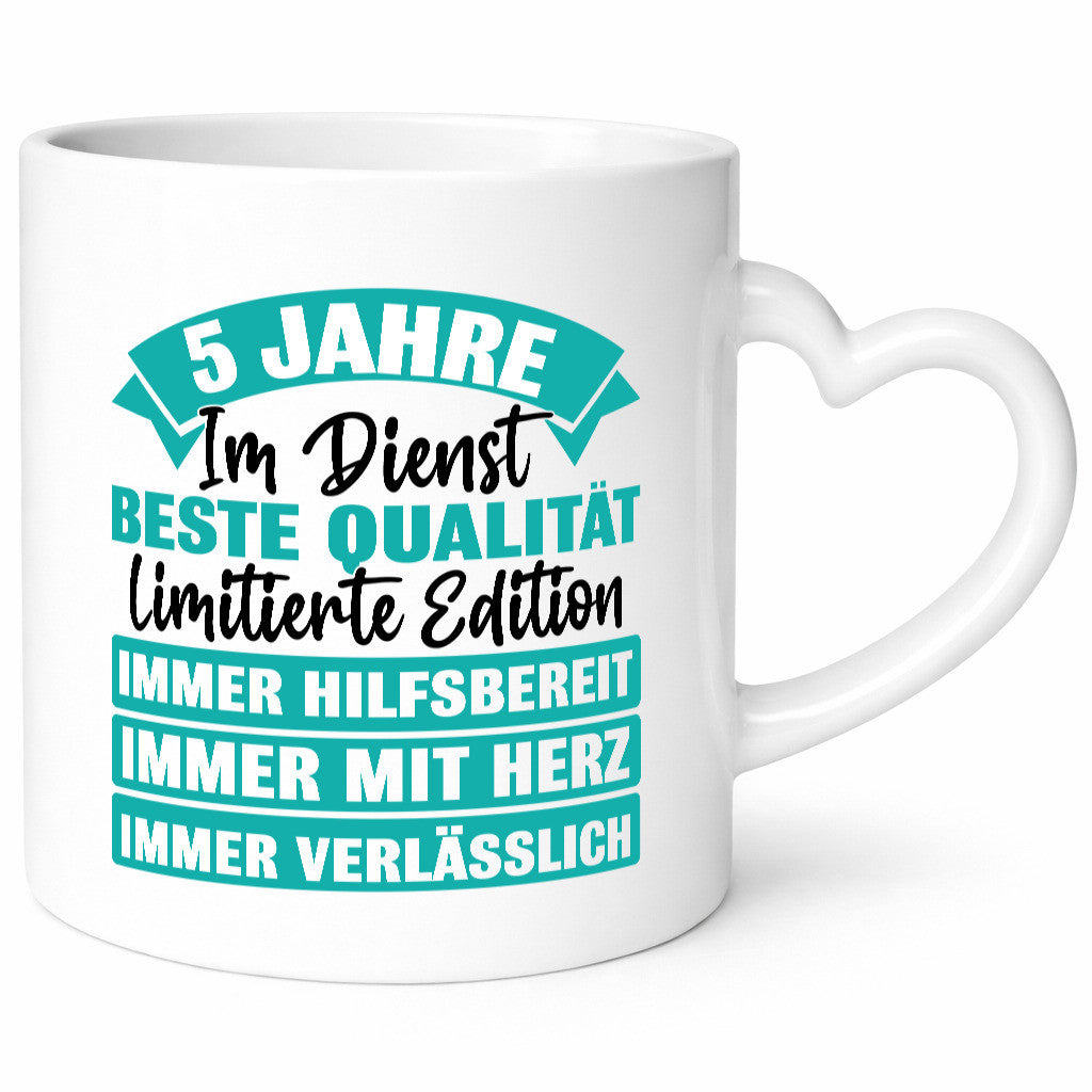 5 Jahre im Dienst | Jubiläum Arbeit Geschenk Kollegen Büro lustiger Spruch Tasse