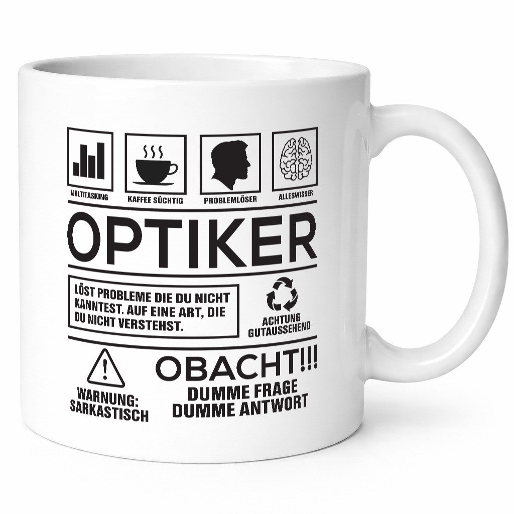 Achtung Probleme Optiker | Augenoptiker Geschenkidee Humor Tasse