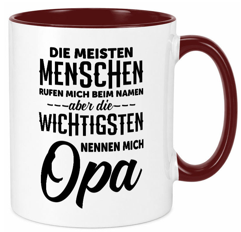 Die wichtigsten nennen mich Opa | Großvater Enkelkinder lustiger Spruch Tasse
