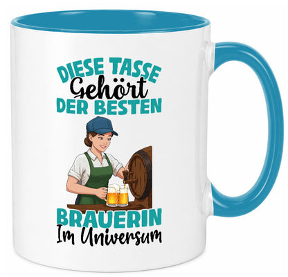 Im Universum: Brauerin | Bier Brauerei lustiger Spruch Geschenk Humor