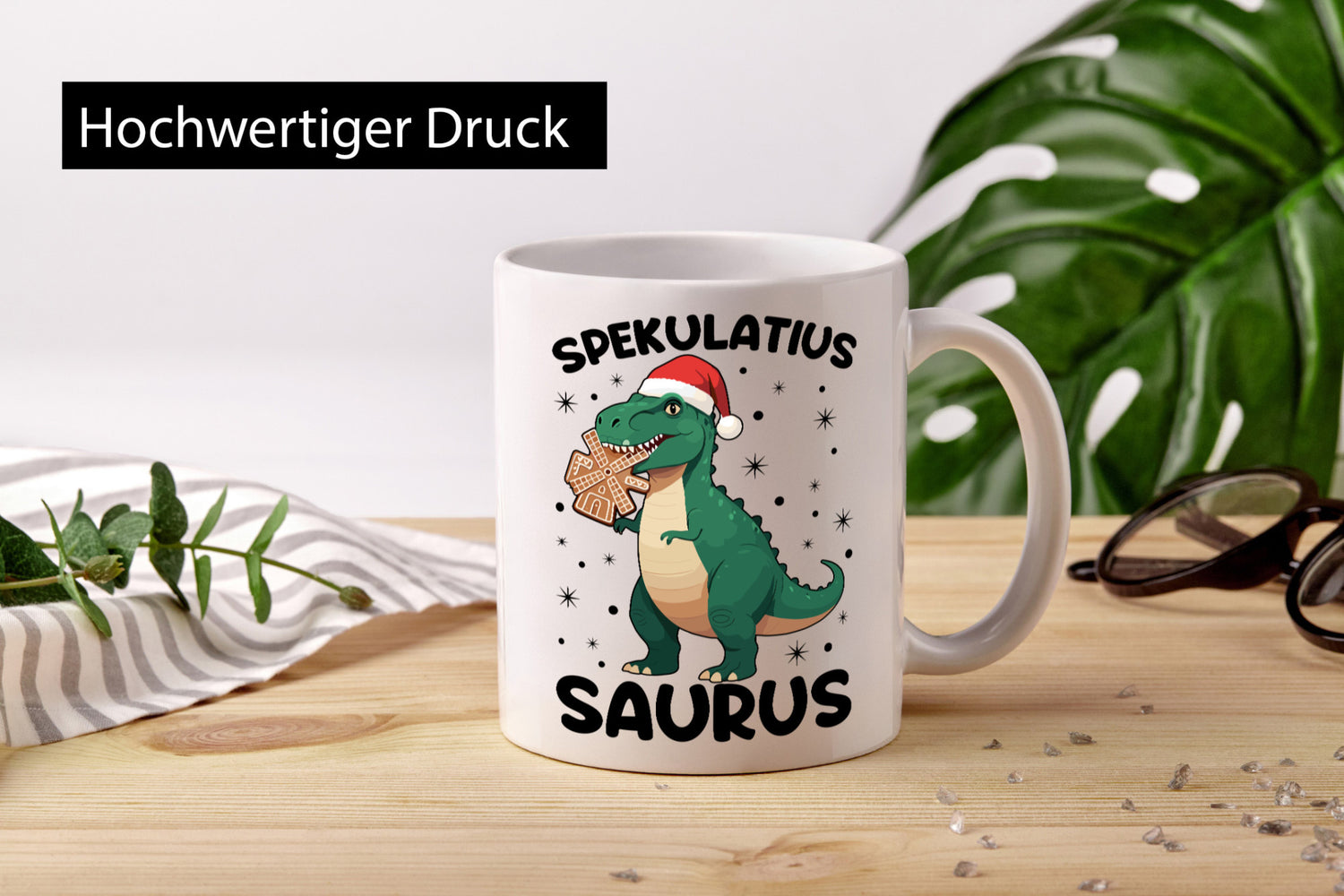 Spekulatius Saurus | Dinosaurier Weihnachten Humor Geschenkidee Tasse