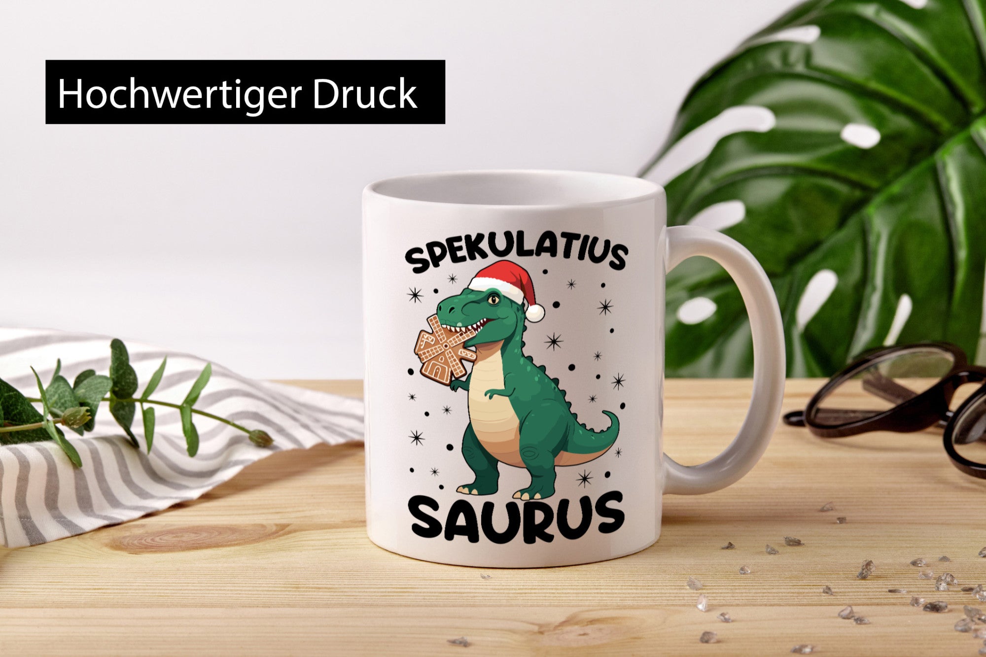 Spekulatius Saurus | Dinosaurier Weihnachten Humor Geschenkidee Tasse
