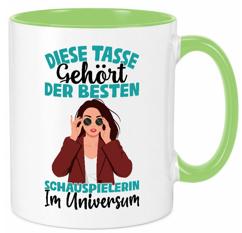 Im Universum: Schauspielerin | Theater Geschenkidee Humor Tasse