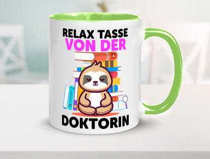 Relax Tasse: Doktorin | Doktorand Doktortitel lustig Humor Geschenkidee